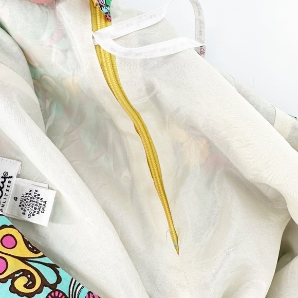 Lily Pulitzer Claire Skirt Printed Taff Style 66184 Silk Cotton Skirt Size 4 - Picture 6 of 6